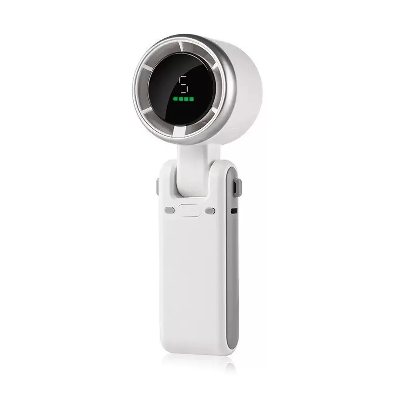 2026 NEW Handheld Turbo Fan Wearable Personal Desk Fan Small Mini Fan With Smart Digital Display Folding