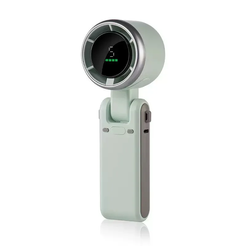 2026 NEW Handheld Turbo Fan Wearable Personal Desk Fan Small Mini Fan With Smart Digital Display Folding