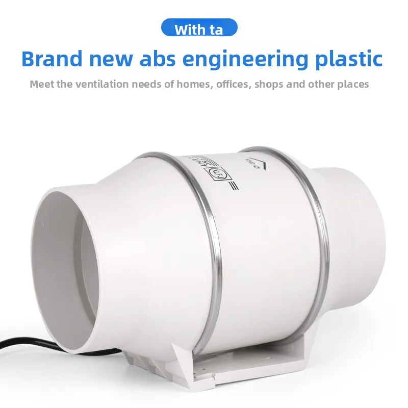 Exhaust Fans Home Silent Inline Pipe Duct Fan Bathroom Extractor Ventilation Kitchen Toilet Wall Air Clean Ventilator