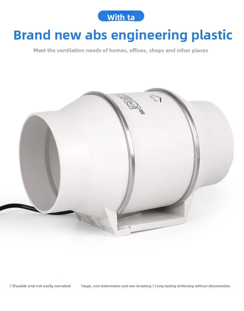 Exhaust Fans Home Silent Inline Pipe Duct Fan Bathroom Extractor Ventilation Kitchen Toilet Wall Air Clean Ventilator