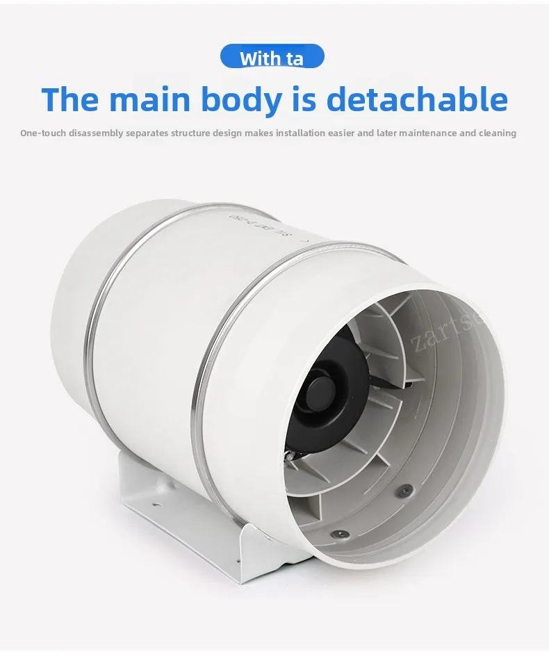 Exhaust Fans Home Silent Inline Pipe Duct Fan Bathroom Extractor Ventilation Kitchen Toilet Wall Air Clean Ventilator