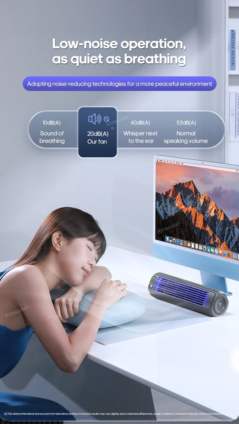 New Wall Mounted Air Conditioning Fan 2000mAh 3 Speeds Adjustable Vertical Non-drilling Circulating Fan Home Quiet Tower Fan