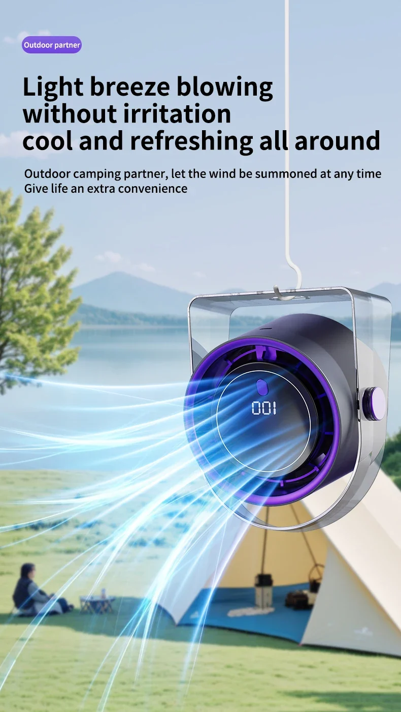 Portable Smart Electric Fan 100-speed Usb Small Fan Mini Office Dormitory Desktop Air Cooler Ceiling Fan Wall-mounted Air Cooler