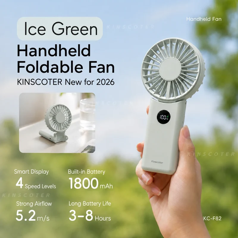 New Handheld Personal Fan Portable Mini USB Hand Fan 3600mAh Rechargeable Mini Fan with Stepless Speed Control Display Nightligh