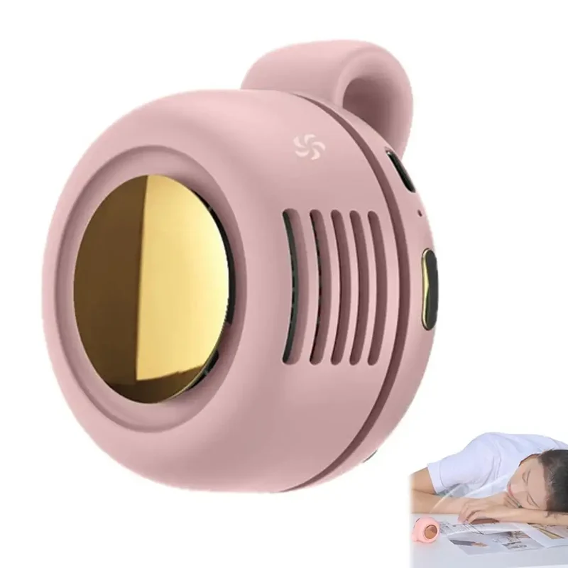 Portable Mini Bladeless Fan 3 Speed Adjustable Clip On Waist Shirt Silent Electric Fan Outdoor Travel Cooling Fan