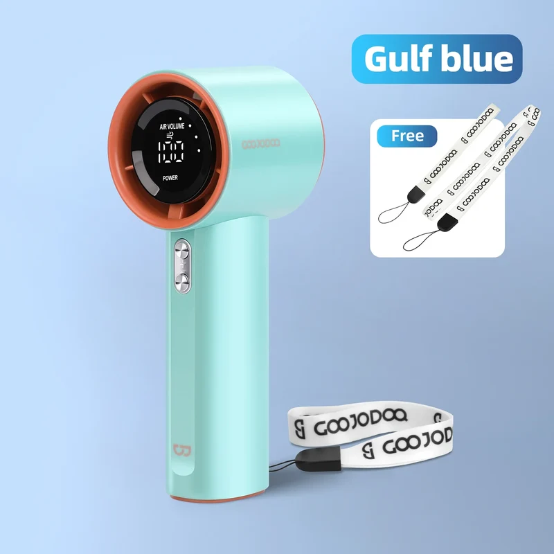 Mini Fan Rechargeable Strong Wind 100 Gear Wind Speed Electric Fan Digital Display Adjustable Turbo Portable Outdoor Handheld
