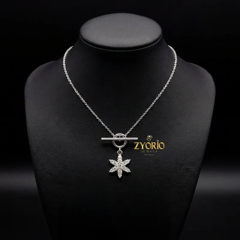 Radiant Star Diamond Pendant Necklace 925 Sterling Silver Luxury Jewelry For Women