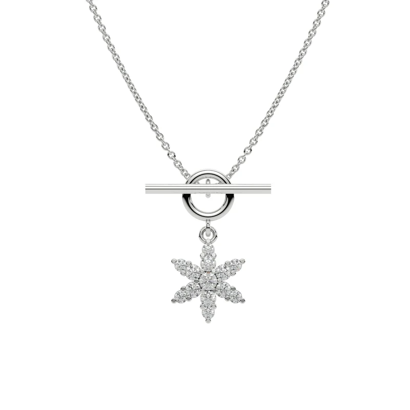 Radiant Star Diamond Pendant Necklace 925 Sterling Silver Luxury Jewelry For Women