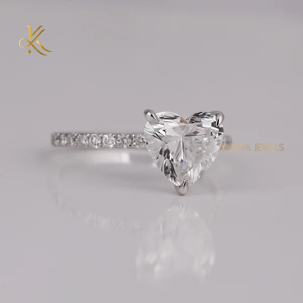 Timeless Classic Lab Grown Diamond 2.0-2.5 Carat Pave Setting Wedding Band 18K Gold Plated with Elegant Sparkle for Couples