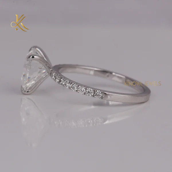Timeless Classic Lab Grown Diamond 2.0-2.5 Carat Pave Setting Wedding Band 18K Gold Plated with Elegant Sparkle for Couples