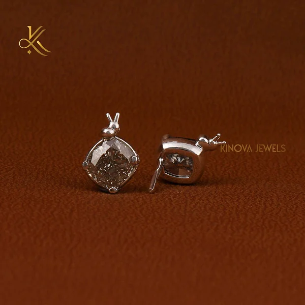 Luxury Gold Stud Earrings for Women 4.5-5.4 TCW Halo Set Diamonds Rhodium/Platinum/Rose Gold/Gold Plated for Wedding Gift