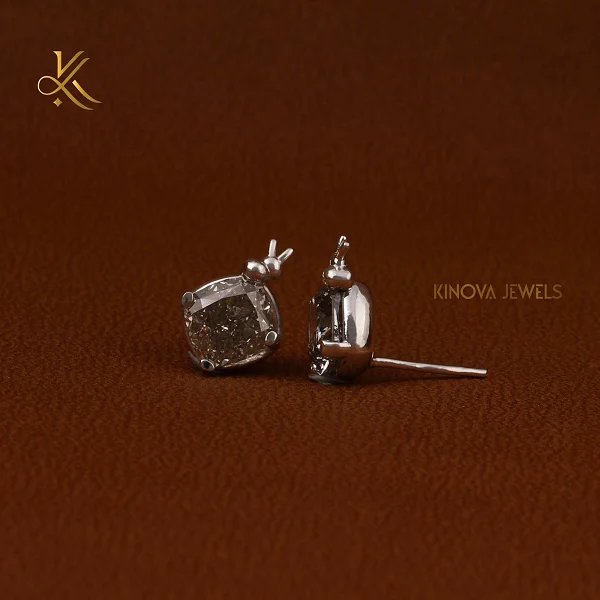 Luxury Gold Stud Earrings for Women 4.5-5.4 TCW Halo Set Diamonds Rhodium/Platinum/Rose Gold/Gold Plated for Wedding Gift