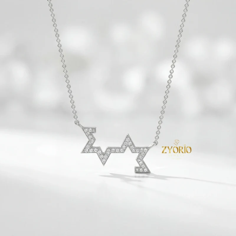 Night Sky Charm Diamond Pendant Necklace 925 Sterling Silver Luxury Jewelry Women Trendy Fashion Statement Wedding Engagement