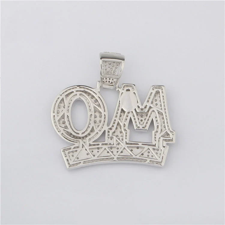 Bespoke Premium 925 Silver HipHop Emerald Cut Luxury Moissanite Stone Unisex Charm Stylish Trendy Fine Jewelry Pendants & Charms