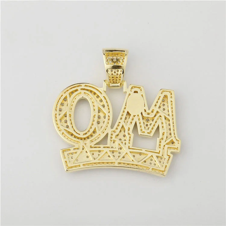 Bespoke Premium 925 Silver HipHop Emerald Cut Luxury Moissanite Stone Unisex Charm Stylish Trendy Fine Jewelry Pendants & Charms