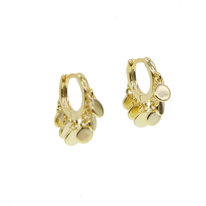 Multi Piercing Mini Hoop Rose Gold Gold Wholesale Women Jewelry 2023 New Design Round Charm Hoop Earring