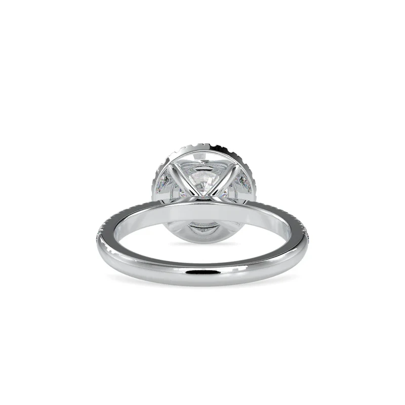 Classy Cute Lab Grown Diamond Engagement Ring 35 Total Certified VS-VVS Clarity Brilliant Cut Luxury Style Silver Plated Women's