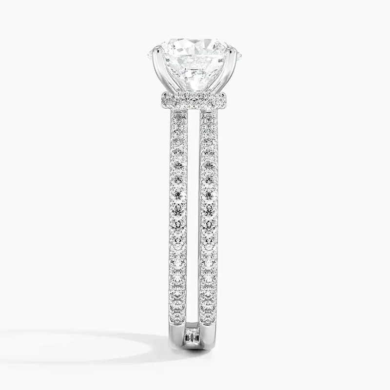 High End Princess Cut VVS Lab Grown Diamond 14k White Gold Engagement Ring Fine Fashion Jewelry For Women Direct From Factory