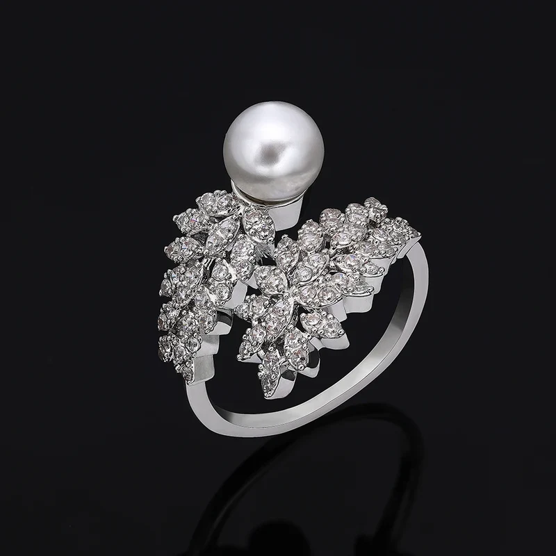 Hotsale Bridal Jewelry Sets New Fashion Dubai White Pearl Necklace Sets for Women Wedding Party Accessories