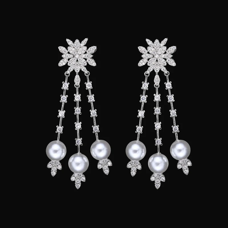 Hotsale Bridal Jewelry Sets New Fashion Dubai White Pearl Necklace Sets for Women Wedding Party Accessories