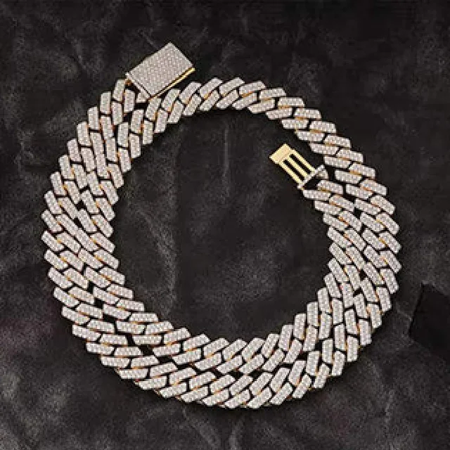 Luxury Miami Cuban Chain 10K 14K Gold Lab Grown VVS Diamond Brilliant Cut Iced Hip Hop Jewelry Necklace Urban Fashion for