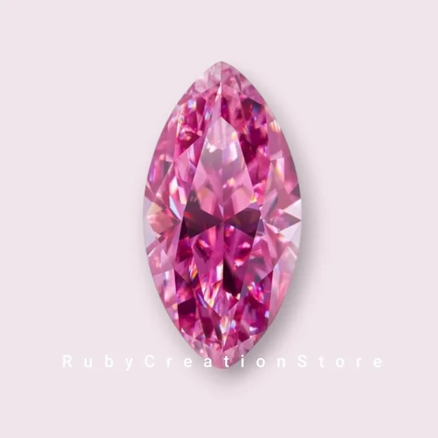 Best Pink Marquise Moissanite Stone VVS1 Clarity, Loose Gemstone for Jewellery for Jewelry Making All Sizes