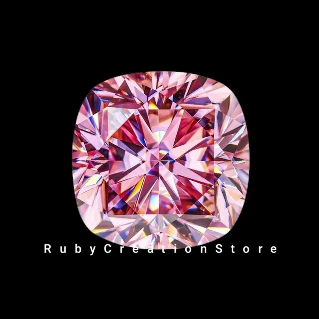 Pink Cushion Cut Moissanite Loose Stone VVS1 Clarity Gemstone for Jewelry Making All Sizes
