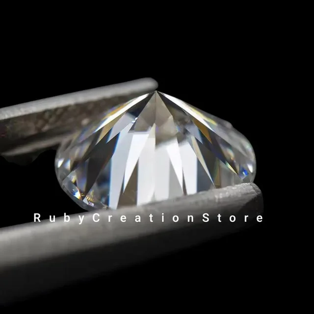 Polished Brilliant Cut White Moissanite Loose Stone D VVS1 Clarity High Brilliance for Jewelry Making 5mm Customize Available