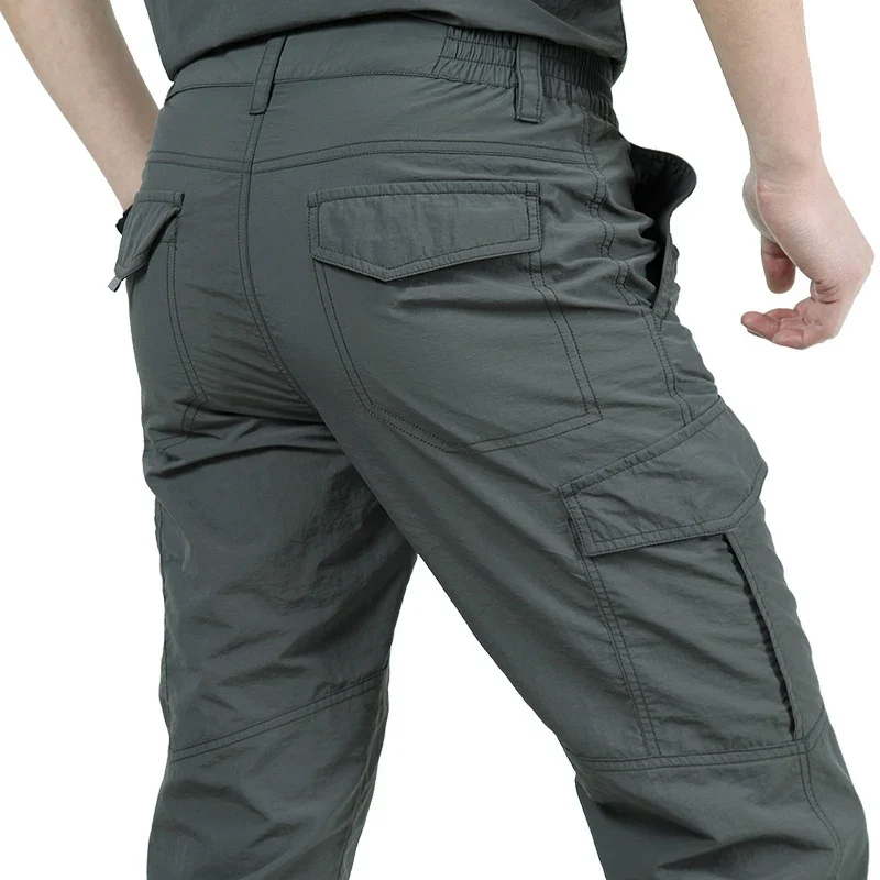 Men Pants Casual Cargo Pants Militari Tactic Army Trousers Male Breathable Waterproof Multi-Pockets Pant Size S-5XL Plus Size