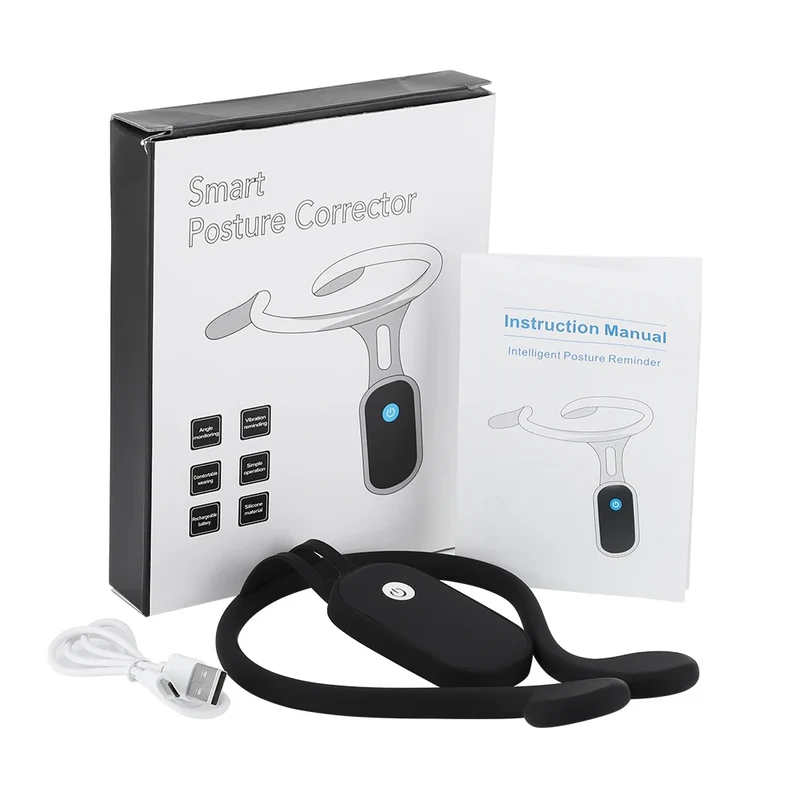 Smart Posture Reminder Device Vibration Alert Back Support Wearable Anti-Slouch Sensor for Adults Kids Office Home Daily Use