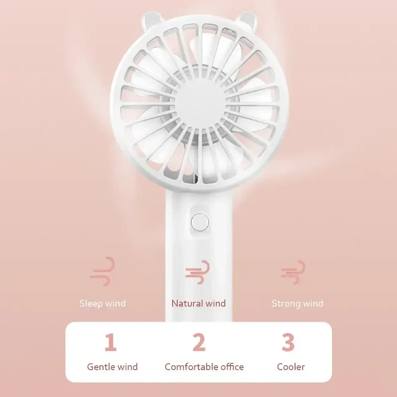 Portable Handheld Fan Small Cooling Fan USB Rechargeable Eyelash Eyelash Mute Cooler Handheld Fan Mini USB Rechargeable Desk