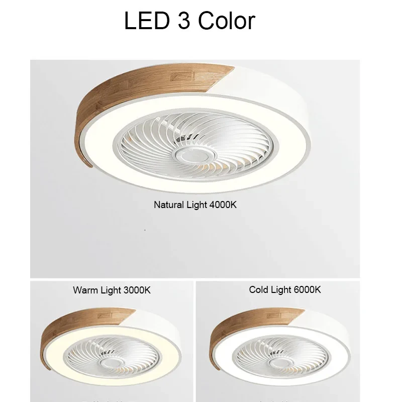 52CM Ceiling Fan Light Lamp 220V APP +Remote Control Fans Bedroom Dining Room Wood Ceiling Fan With Lights DC Green Ceiling Fan