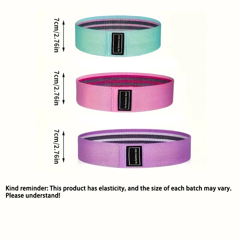 3pcs Fabric Resistance Bands for Working out Stretch Booty Legs Yoga Starter Pilates Flexbands Exercise Fitness Training