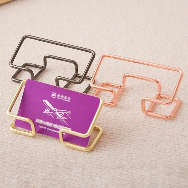 Business Card Holder Desk Bracket - Office Gift Display Cards Organizer - Stylish Business Card Holder for Desktop