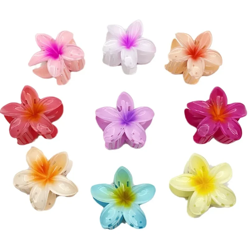 New Flower Shape Hair Claw Clips for Women Girls Barrette Crab Claw Clip Ponytail Hairpins Bath Beach Headwear Hair Accessories