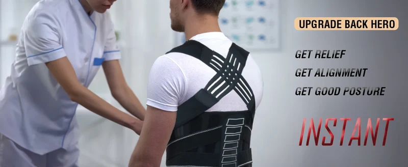 Back Brace for Men and Women, Adjustable Shoulder Posture Support Brace, Back Straightener Posture for Upper and Lower Back