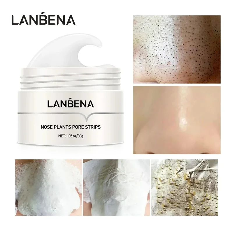 LANBENA Face Mask Blackhead Remover Skin Care Nose Mask Pore Strip Deep Cleaning Peeling Acne Treatment Facial Mask