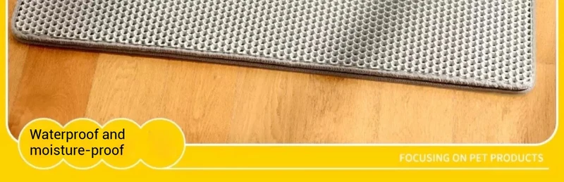 Large Cat Litter Mat Waterproof Double Layer Litter Trapping Clean Pad for Cat Litter Box Durable and Easy to Clean