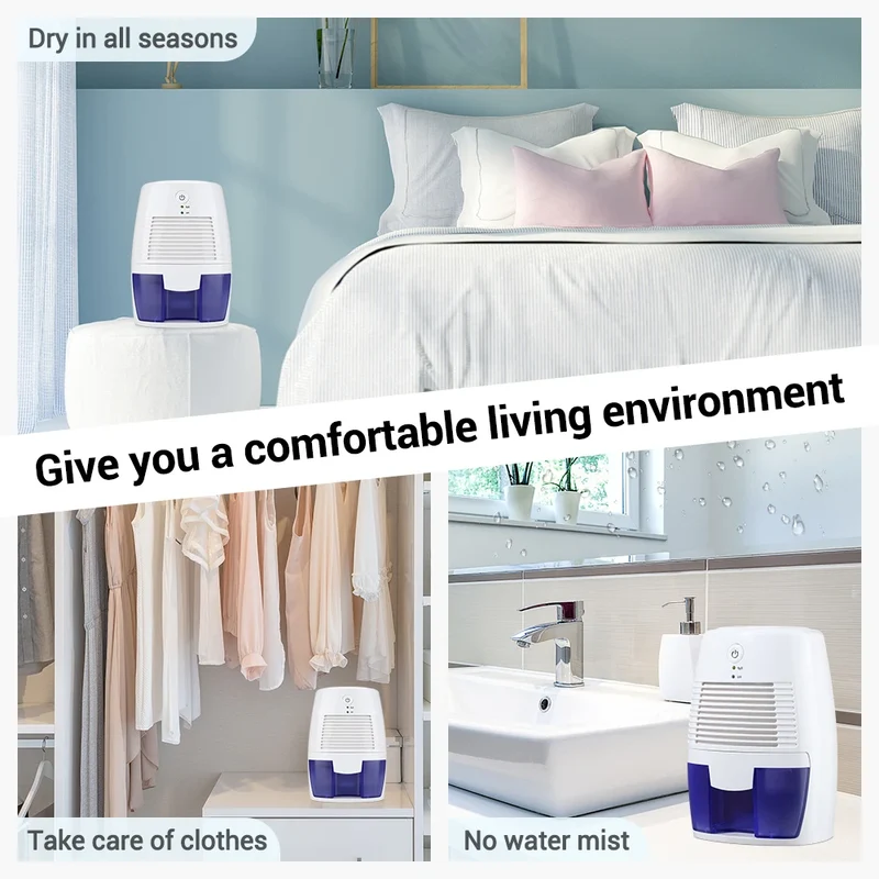 Home Mini Dehumidifier Portable Bedroom Quick Moisture Air Dryer Mute Absorber Bathroom Closet Dehumidifier Desiccant USB Plug