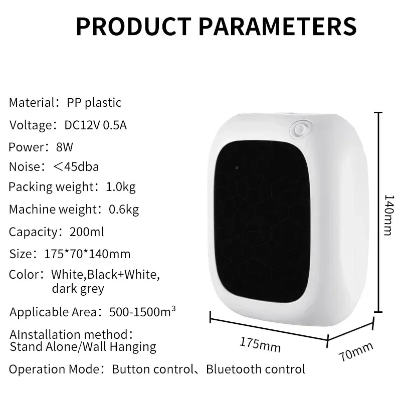Bluetooth Essential Oils Diffuser Aromatherapy 1500m³ Home Fragrance Auto Flavoring Room Aromatizer Electric Aromatic Oasis