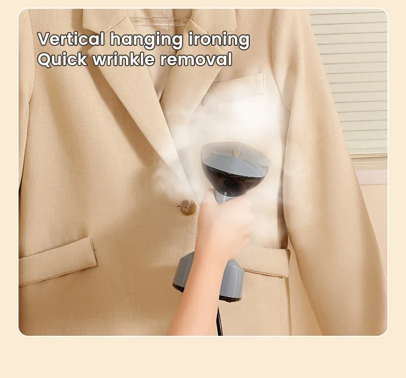 Foldable Ironing Machine 1500W Fast-Heat Garment Steamer Household Electric Fabric Steamer for Home Travel Handheld Steam Iron