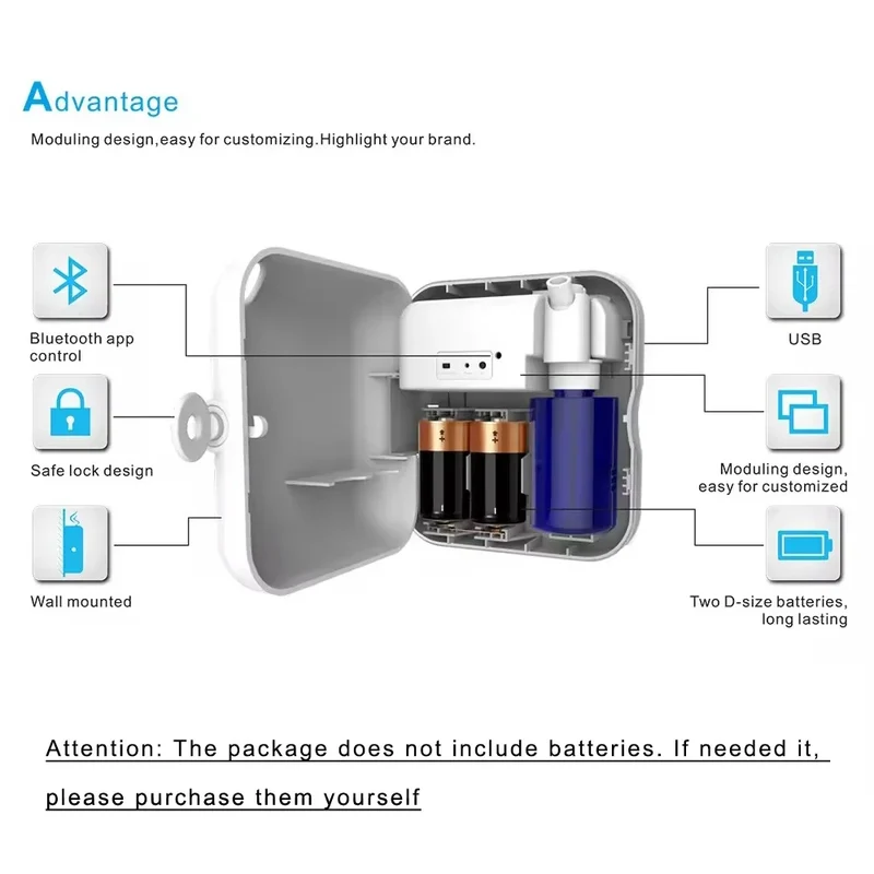 Bluetooth Control Aroma Diffuser USB Wall Waterless Aromatherapy Oil Diffuser Home Hotel Air Freshener Spray Fragrance Machine