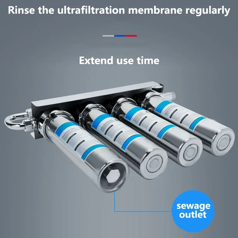 Household Kitchen Ultrafiltration Water Purifier With Tap Stainless Steel Direct Drink Tap Water Purifier Water Filter System