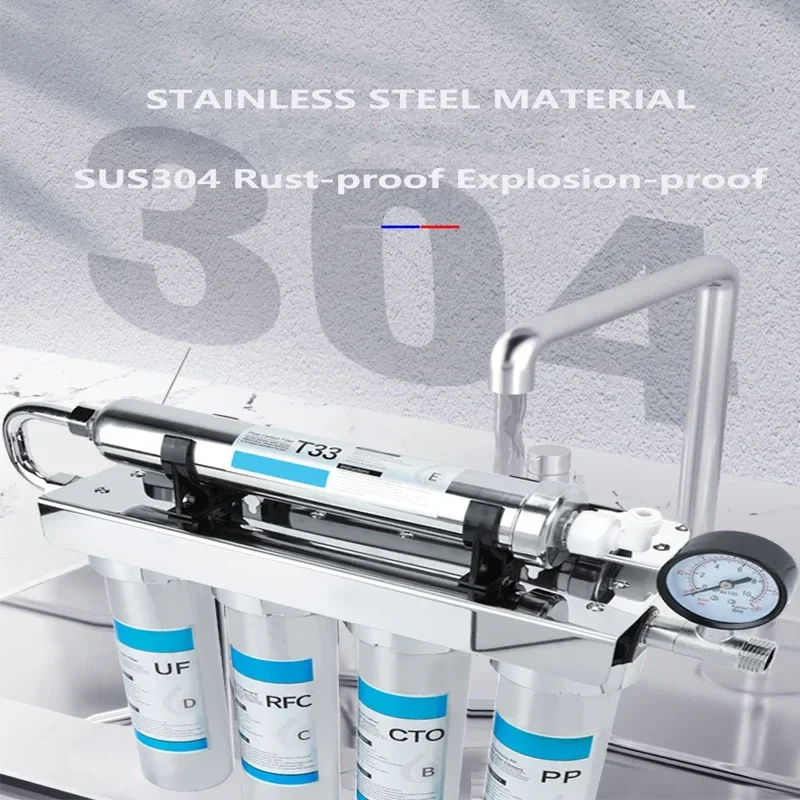 Household Kitchen Ultrafiltration Water Purifier With Tap Stainless Steel Direct Drink Tap Water Purifier Water Filter System