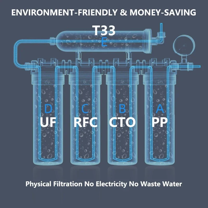 Household Kitchen Ultrafiltration Water Purifier With Tap Stainless Steel Direct Drink Tap Water Purifier Water Filter System