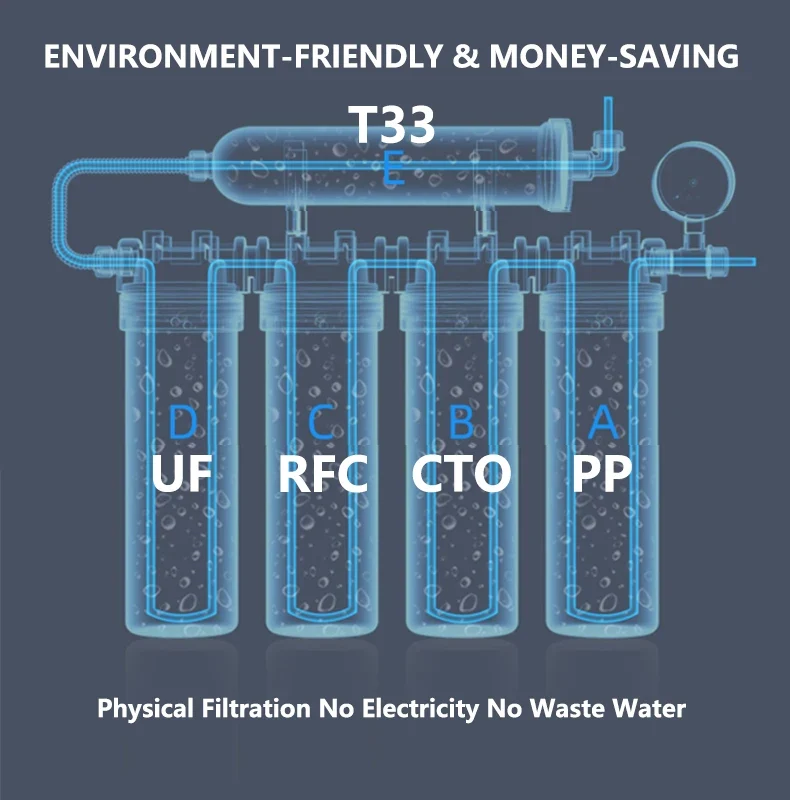 Household Kitchen Ultrafiltration Water Purifier With Tap Stainless Steel Direct Drink Tap Water Purifier Water Filter System
