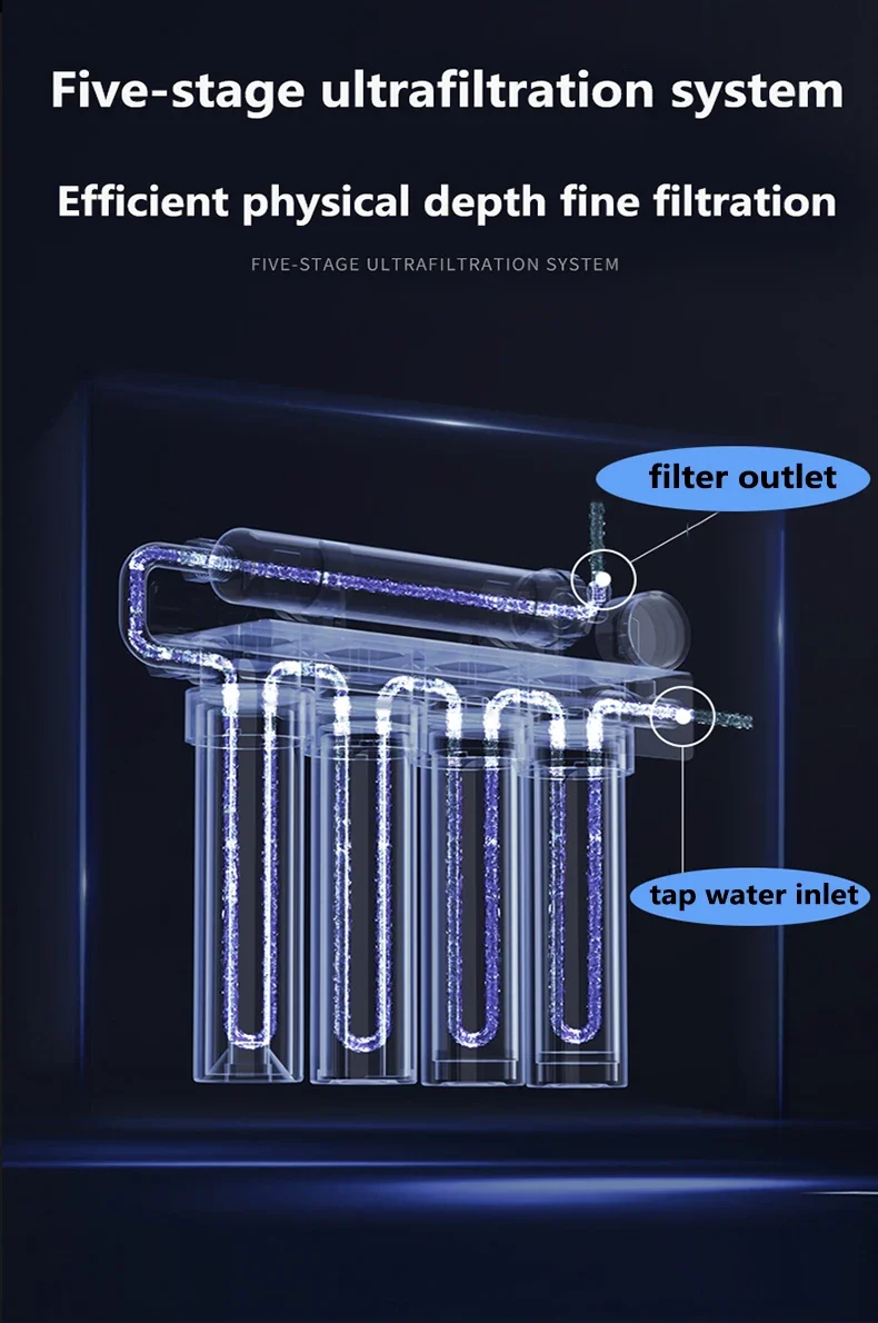 Household Kitchen Ultrafiltration Water Purifier With Tap Stainless Steel Direct Drink Tap Water Purifier Water Filter System