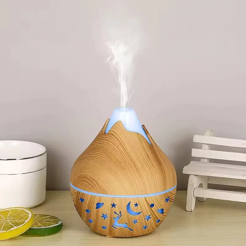 USB Ultrasonic Cool Mist Sprayer Essential Oil Fragrance 200ml Mini Home Wood Grain Air Humidifier Electric Air Aroma Diffuser