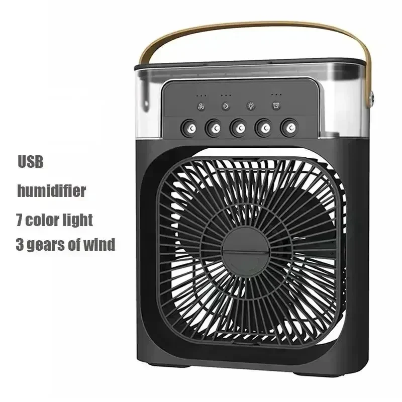 2026 Portable 3 in 1 Fan AIr Conditioner Household Small Air Cooler LED Night Lights Humidifier Air Adjustment Home Fans