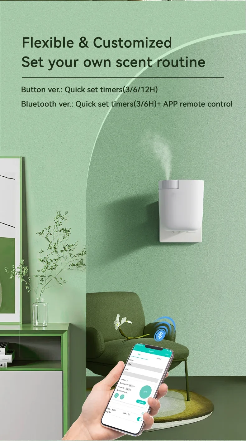 Plug in Waterless Aroma Diffuser Hotel Frangrance Diffuser And Essential Oils Atomizing Efficienc Home Air Freshener